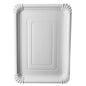 The PAPSTAR rectangular plate 24x33 cm, cardboard "pure", white (125 pieces) from PAPSTAR GmbH is an environmentally friendly, rectangular disposable cardboard plate with a raised edge - sustainably designed for the modern household.