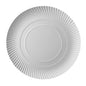 The PAPSTAR 100 plates, cardboard "pure" round of PAPSTAR GmbH in the top view: a simple, round white plate with a textured edge and smooth center - perfect for environmentally conscious gatherings.