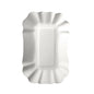 The PAPSTAR 100 trays, cardboard "pure" square white from PAPSTAR GmbH are environmentally friendly, rectangular disposable cardboard plates with a wavy edge - perfect for catering events.