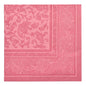 The PAPSTAR 20 Napkins "ROYAL Collection" (1/4-fold, 40x40 cm) by PAPSTAR GmbH present themselves in a pink checkered design with embossed paisley and floral border - perfect for a stylish table decoration in premium quality.