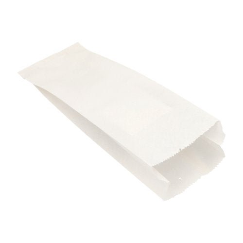 A PAPSTAR 1000 paper folding bag made of cellulose from PAPSTAR GmbH lies sideways on a white background, the empty, partially open bag emphasizes the environmentally friendly packaging.