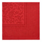 The PAPSTAR GmbH 50 Napkins "ROYAL Collection" 1/4-fold napkins (40 x 40 cm) in burgundy display a subtle paisley and floral pattern with decorative border.