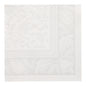 PAPSTAR 50 napkins "ROYAL Collection" 1/4-fold, 40 x 40 cm, white paper napkins from PAPSTAR GmbH with embossed floral and paisley pattern on the edge and in the middle for a delicate, textured look.