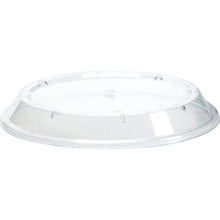 The lid for 119568 from Duni GmbH is a transparent, round PS lid (106x106x14 mm), slightly domed with a smooth edge and flat center, perfectly fitting for food packaging. Pack of 100 pieces.