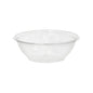 The Starpak 50 salad bowls are a transparent, round salad bowl made of eco-friendly R-PET with slightly flared sides and a ribbed exterior. They are depicted empty against a white background. Brand: Starpak.