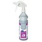 A clear plastic bottle with a white trigger, containing blue liquid and a purple-white label, is the Suma Bac D10 conc (0.75l) bottle kit from Diversey Deutschland GmbH & Co. OHG, suitable for Divermite and DQFM systems.