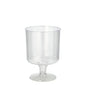 A set of 10 transparent, one-piece Starpak stem glasses for red wine (PS, 0.2 l, Ø 7.2 cm, 10 cm high) stands upright against a plain white background. Delivered in shrink wrap.