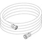 Black and white line drawing of a hose for J2000, with quick coupling from Diversey Deutschland GmbH & Co. OHG, coiled with fittings (hexagonal and cylindrical) for easy attachment.