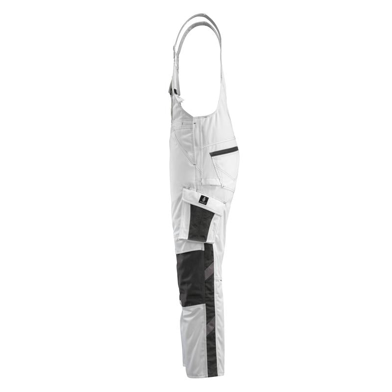 MASCOT® Augsburg dungarees, white/dark anthracite