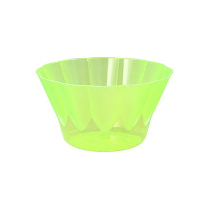 The Starpak 66 ice cream and dessert bowls are translucent, light green plastic bowls (300 ml, Ø 11 cm, 6.5 cm), ideal for desserts and ice cream; pictured here against a simple white background. (66 pieces).