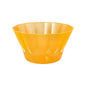 The Starpak 50 ice cream and dessert bowls are round, orange PS bowls (500 ml, Ø 13 cm, 7.5 cm), ideal for serving ice cream and desserts. Presented on a simple white background, they add a vibrant style to any setting.