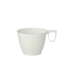A plain white Starpak 60 coffee cup, 0.18 l, with a wide, rounded body and a small, flat handle on the right side, against a white background.