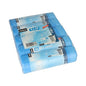 A pack of 50 Starpak HDPE garbage bags with drawstring, 120L (100x70cm), blue, shrink-wrapped. The packaging contains product details and usage instructions.