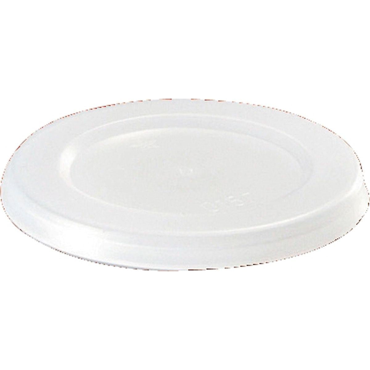 A transparent, round polystyrene lid from Duni GmbH, precise fit and stable, ideal for 111267 (50x50x5 mm). Pack of 2400 pieces.
