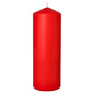 The PAPSTAR pillar candle Ø 70 mm, 200 mm from PAPSTAR GmbH stands unlit and red against a white background – ideal as a stylish living room decoration.
