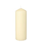 A tall, cylindrical Starpak pillar candle with extra long burning time (Ø 60 mm, 165 mm, white) with visible wick stands upright on a simple white background and offers a long-lasting atmosphere.