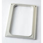 The Duni GmbH cassette DF10/20 is a rectangular, light gray frame with rounded inner corners and four screw holes, perfect for organizing PP trays 265x162x50 or 265x162x70 mm as a practical storage solution. The package contains 1 piece.