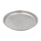 The Starpak 25 round molds, aluminum round by Starpak is a round disposable cake mold made of aluminum with a smooth center and embossed lines – perfect for baking due to its excellent heat conductivity, depicted on a white background.