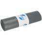 Pictured is a roll of DEISS garbage bags 575x1000x0.05 mm made from recycled LDPE 70 l by EMIL DEISS KG (GmbH + Co.), wrapped with a white label with a blue "PREMIUM" logo, against a white background.