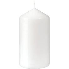 The pillar candles from Duni GmbH (approx. 60h, 150 x 80 mm) stand upright with a pointed tip and unburned wick against a white background - ideal for long burning time and timeless elegance.