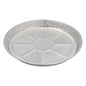 The Starpak 25 round molds, aluminum round is a round, flat cake mold made of aluminum with a slightly raised edge and segmented bottom, ideal for baking; depicted on a plain white background.