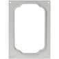 A practical, robust cassette for PP trays Take Away (1100-1750 ml) from Duni GmbH. Rectangular metal frame with rounded inner edges, mounting holes at the top corners, engraving "150020" at the bottom left, open center. Pack of 1 piece.