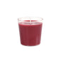 A small, clear glass container holds a deep red refill Switch & Shine candle from Duni GmbH (about 30 hours, 65x65 mm), with a single white wick and extra-long burn time, displayed against a simple white background.