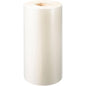 A large, upright standing roll of Duni GmbH PP sealing film Antifog with a cardboard core, ideal for food packaging, is presented against a plain white background.