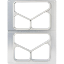 The DF15/25 cassette for CPET trays from Duni GmbH has two identical rectangular sections, each with three rounded compartments, a capacity of 525 ml, and a silver, smooth surface - ideal for use in gastronomy and compatible with CPET trays.