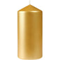 A simple, cylindrical Duni GmbH pillar candle (150 x 70 mm) with a pointed top and white wick on a white background. Burn time: approx. 50 hours.