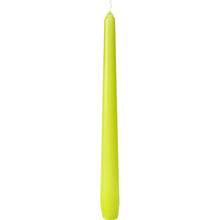 A tall, tapering green taper candle from Duni GmbH (approx. 7h, 250 x 22 mm) with a white wick stands upright against a white background.