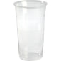 A transparent PP beer glass from the FESTIVAL beer glass pack by Duni GmbH, half filled with water, stands in front of a plain white background.