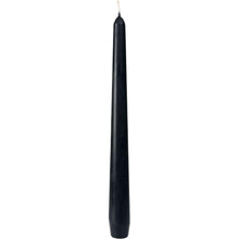A tall, unscented taper candle from Duni GmbH (250 x 22 mm, approx. 7h), with a pointed tip and visible wick, stands upright against a white background.