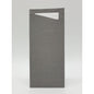 A gray, textured napkin holder stands upright holding a partially visible white Duni GmbH Sacchetto tissue 190 x 85 mm napkin against a plain light background.
