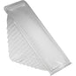 The rPET sandwich box from Duni GmbH (double transparent, 160x65x85 mm) is made of environmentally friendly material, has a ribbed side structure and a partially open flip lid for good visibility of the sandwiches. Pack of 500 pieces.