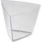 The Tri Transparent PS 55x55x45 mm from Duni GmbH is a clear plastic packaging with curved sides and a flat bottom, perfect as a small storage box for small items. Pack of 90 pieces - ideal slim storage solution.