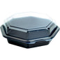 A closed Octaview® (C&C Package with 127800) Black/Transparent PS 190x190x60 Takeout Container from Duni GmbH, depicted on a white background. Package of 35 pieces.