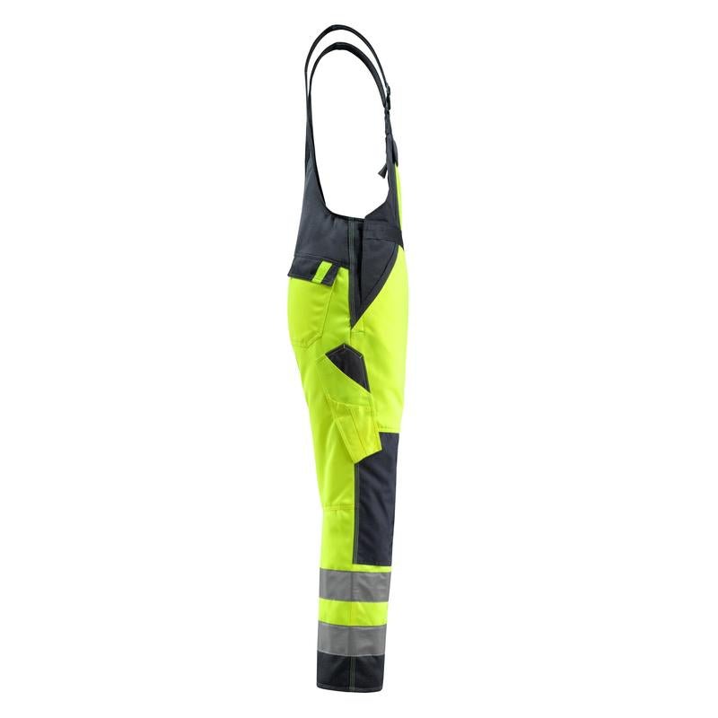 MASCOT® Gosford dungarees, hi-vis yellow/black-blue
