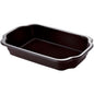 A PP bowl Take-Away Black PP/MIN food container by Duni GmbH, rectangular with slightly raised edges and rounded corners, is depicted in black against a white background.