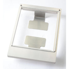 The Duni GmbH cassette DF10/20 for cardboard box is a rectangular metal frame (1200 ml, L) with two flat plates inside and small corner holes, perfect for compact storage, depicted on a white background.