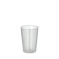 A Starpak 40 reusable drinking cup made of translucent, unbreakable PP from Starpak stands upright and empty against a white background.