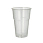 The PAPSTAR 70 cold drink cup made of PLA "pure" from PAPSTAR GmbH stands crystal clear and environmentally friendly upright on a white background - ideal for refreshing drinks.