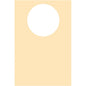 A cream-colored Dunicel bib from Duni GmbH, 40x60 cm, with a large circular cutout in the upper middle. The rest of this high-quality disposable bib is unprinted. Sold in packs of 50 pieces.