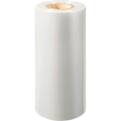 A large roll of PET sealing film Antifog PET from Duni GmbH with a cardboard core stands upright against a white background.