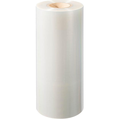 A large roll of Duni GmbH PET sealing film Antifog PET with a cardboard core stands upright against a plain white background.
