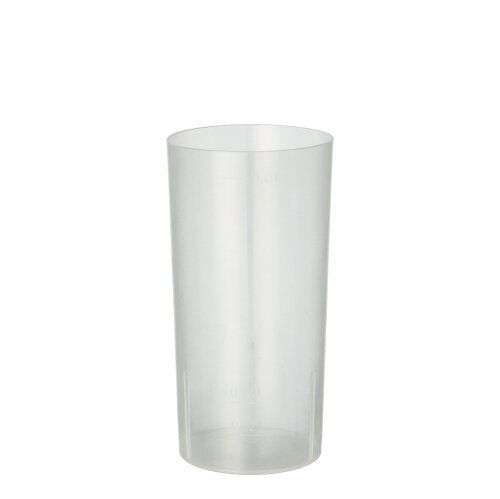 The Starpak 10 reusable glasses for long drinks by Starpak are eco-friendly, reusable plastic cups standing upright on a plain white background – an ideal alternative to disposable cups for serving long drinks.