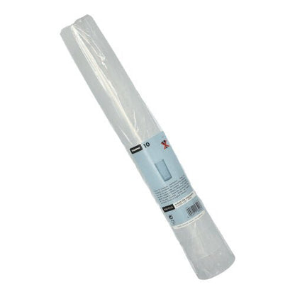 A pack of 10 Starpak reusable glasses for long drinks with a blue-white label featuring product information and branding.