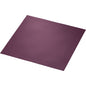 The Duni GmbH classic napkin 40 x 40 cm, 4-ply, embossed 1/4 fold is a square purple paper placemat with a textured edge and smooth center, ideal for an elegantly set table. Photographed on a white background.