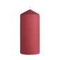 The Duni GmbH pillar candles (150 x 70 mm) is a red, cylindrical candle with a white wick, offering a burn time of approx. 50h and depicted against a plain white background.