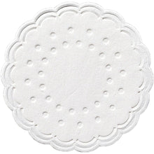 The Duni GmbH coaster (Ø 7.5 cm, white) is an 8-layer round coaster with a scalloped edge and embossed pattern - perfect for beverages in upscale gastronomy. Package contains 250 pieces (8 pieces per pack).